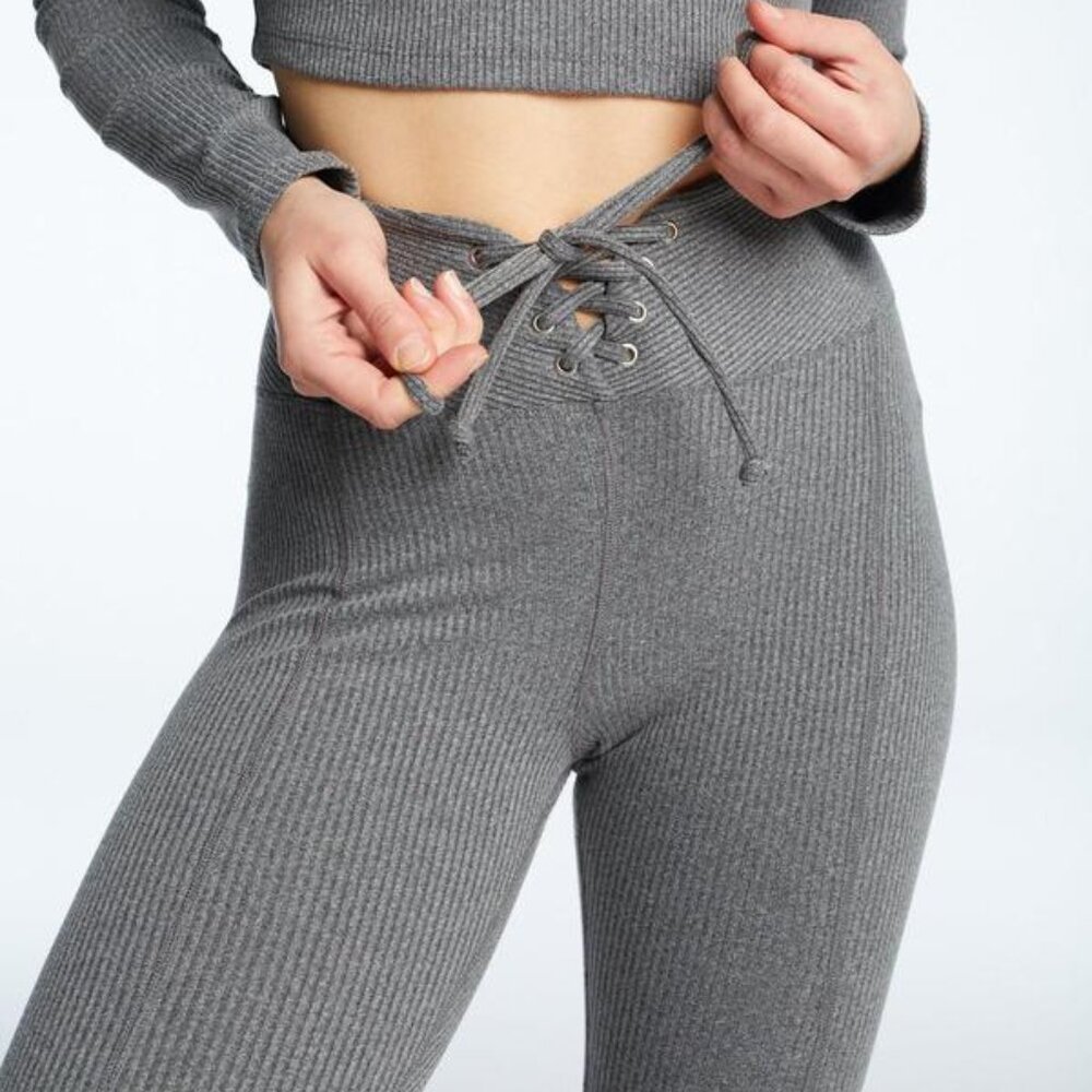 Year of Ours Ribbed Football Legging Heather Gray